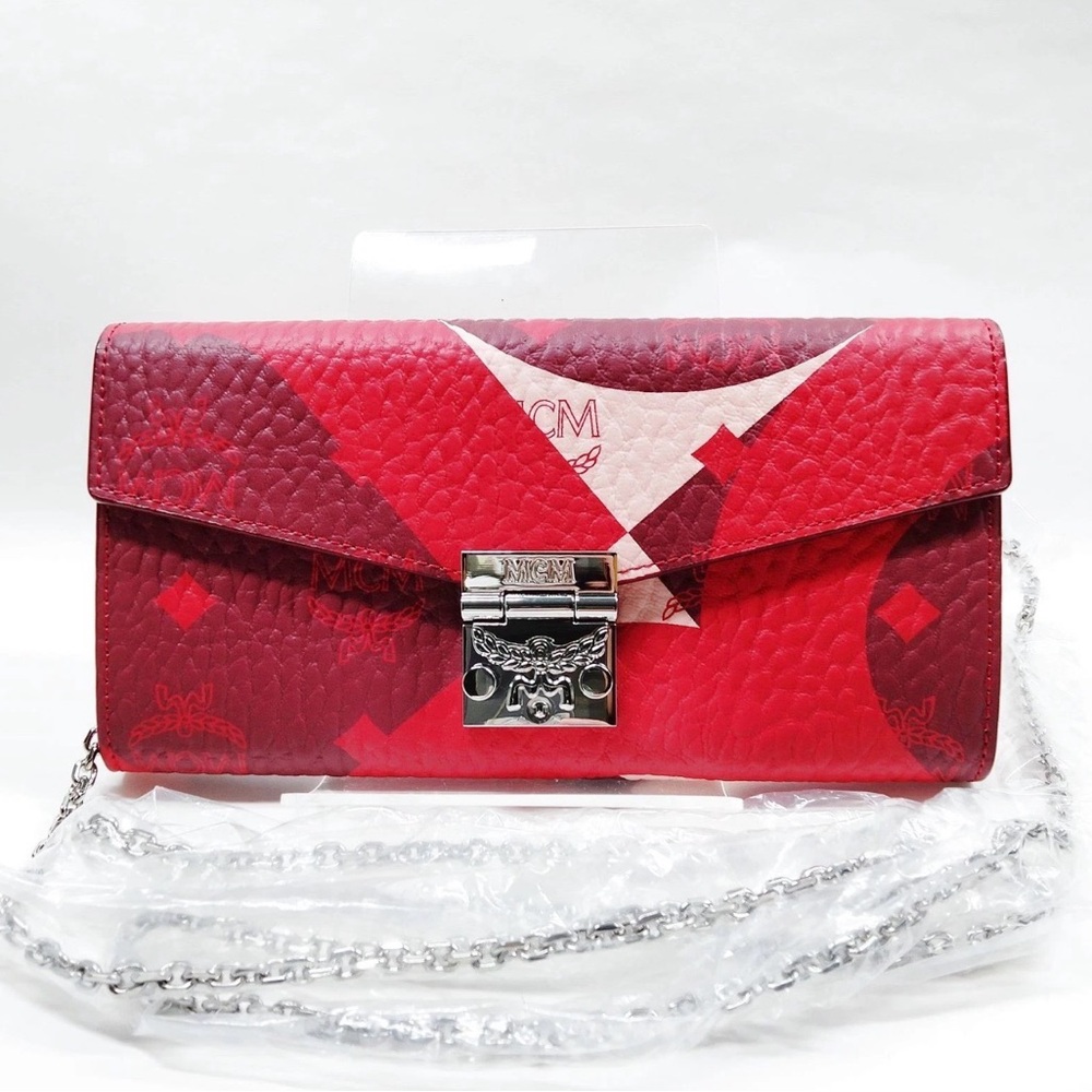 MCM Wave Visetos Millie Flap Crossbody Bag